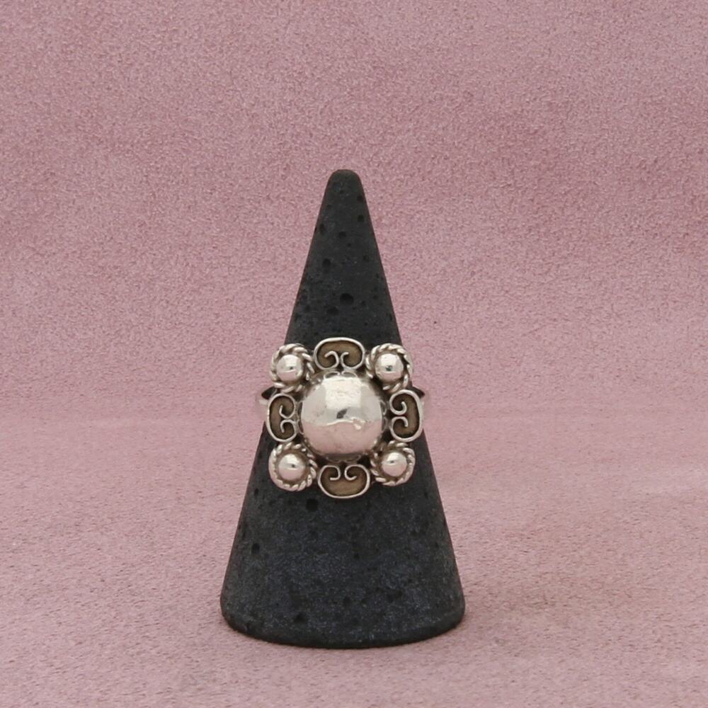 ⚡clearance⚡ mexico sterling silver vintage scrolled dome ring size 6.5